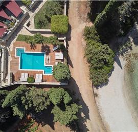 6 Bedroom Extensive Beachfront Villa with Heated Pool in Supetar, Brac Island, Sleeps 12